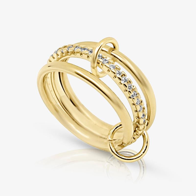 EVRY JEWELS Gold or Silver Plated Women'S Hypoallergenic Viral Stacked Rings